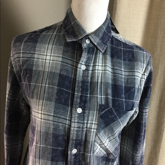 Original use plaid button down-fighter pilot blue - Picture 7 of 7